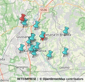 Mappa Via Rossini, 20842 Besana in Brianza MB, Italia (3.25143)