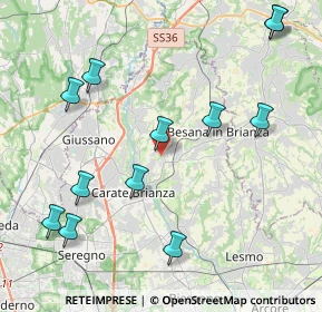 Mappa Via Rossini, 20842 Besana in Brianza MB, Italia (4.8225)