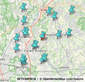 Mappa Via Rossini, 20842 Besana in Brianza MB, Italia (4.29789)