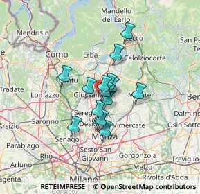 Mappa Via Rossini, 20842 Besana in Brianza MB, Italia (8.39)