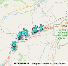 Mappa Via Rossini, 62029 Tolentino MC, Italia (3.22833)