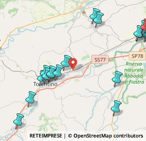 Mappa Via Rossini, 62029 Tolentino MC, Italia (5.8425)