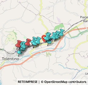 Mappa Via Rossini, 62029 Tolentino MC, Italia (1.3655)