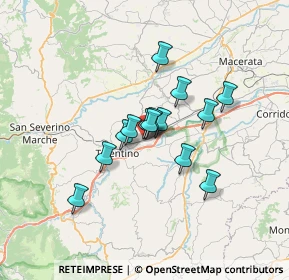 Mappa Via Rossini, 62029 Tolentino MC, Italia (4.85286)