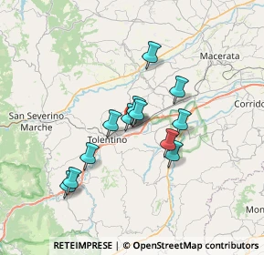 Mappa Via Rossini, 62029 Tolentino MC, Italia (5.6)