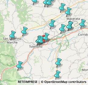 Mappa Via Rossini, 62029 Tolentino MC, Italia (9.598)