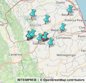 Mappa Via Rossini, 62029 Tolentino MC, Italia (10.79167)