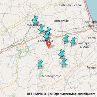 Mappa Contrada Pacigliano, 62014 Corridonia MC, Italia (6.71364)