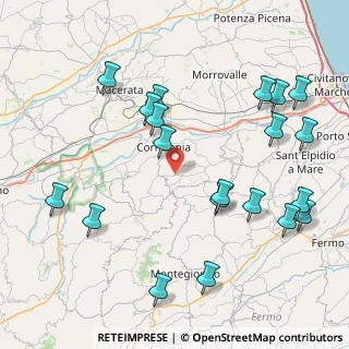 Mappa Contrada Pacigliano, 62014 Corridonia MC, Italia (10.036)