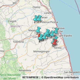 Mappa Contrada Pacigliano, 62014 Corridonia MC, Italia (9.04923)