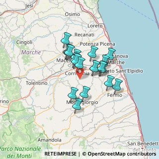 Mappa Contrada Pacigliano, 62014 Corridonia MC, Italia (10.0145)