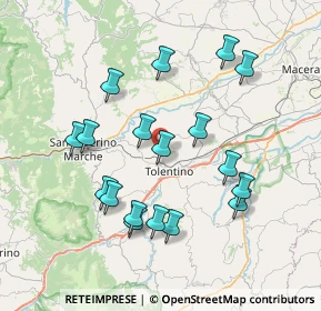 Mappa Contrada Riolante, 62029 Tolentino MC, Italia (7.64667)