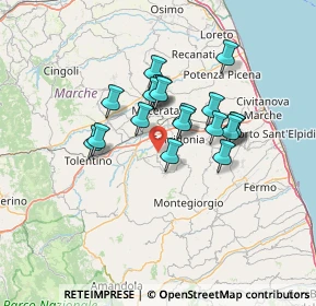 Mappa 62014 Petriolo MC, Italia (10.84211)