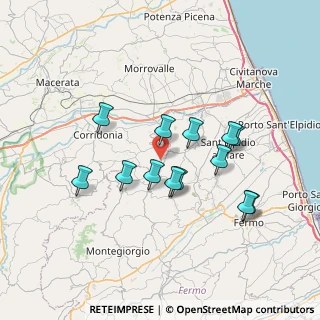 Mappa Via Sabbionara, 62015 Monte San giusto MC, Italia (6.55769)