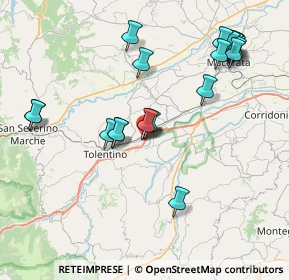 Mappa Traversa Andrei Sacharov, 62029 Tolentino MC, Italia (8.5045)