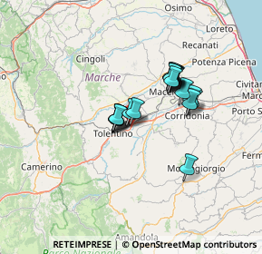 Mappa Traversa Andrei Sacharov, 62029 Tolentino MC, Italia (9.9285)