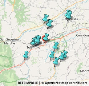 Mappa Via Arnaldo Belluigi, 62029 Tolentino MC, Italia (6.49316)