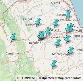 Mappa Raccordo Autostradale Tolentino-Civitanova Marche, 62029 Tolentino MC, Italia (14.65714)