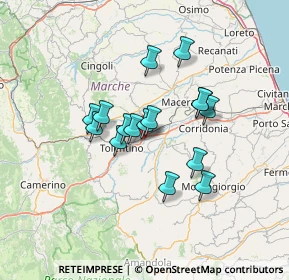 Mappa Raccordo Autostradale Tolentino-Civitanova Marche, 62029 Tolentino MC, Italia (10.64875)