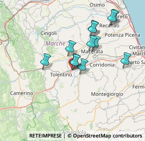 Mappa Raccordo Autostradale Tolentino-Civitanova Marche, 62029 Tolentino MC, Italia (12.96667)