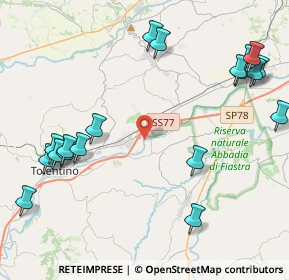 Mappa Raccordo Autostradale Tolentino-Civitanova Marche, 62029 Tolentino MC, Italia (5.7905)