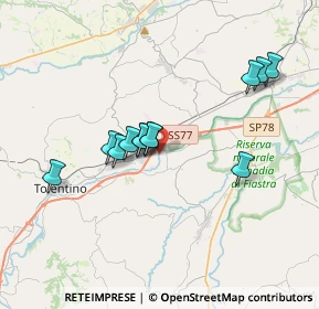 Mappa Raccordo Autostradale Tolentino-Civitanova Marche, 62029 Tolentino MC, Italia (3.1925)
