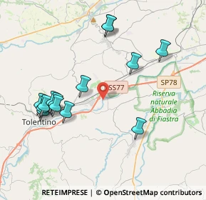 Mappa Raccordo Autostradale Tolentino-Civitanova Marche, 62029 Tolentino MC, Italia (4.33357)