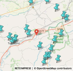 Mappa Raccordo Autostradale Tolentino-Civitanova Marche, 62029 Tolentino MC, Italia (5.6445)