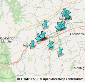 Mappa Raccordo Autostradale Tolentino-Civitanova Marche, 62029 Tolentino MC, Italia (6.47813)