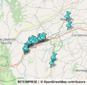 Mappa Raccordo Autostradale Tolentino-Civitanova Marche, 62029 Tolentino MC, Italia (6.06625)