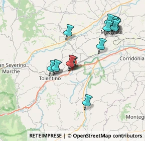 Mappa Raccordo Autostradale Tolentino-Civitanova Marche, 62029 Tolentino MC, Italia (7.84765)