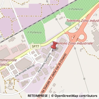 Mappa Via Andrei Sacharov, 33, 62029 Tolentino, Macerata (Marche)