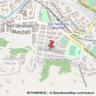 Mappa Via petrarca francesco 3, 62027 San Severino Marche, Macerata (Marche)