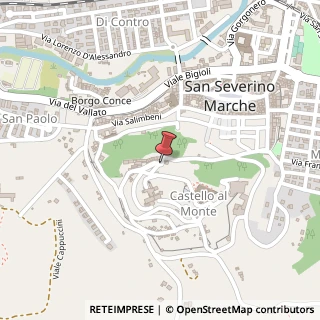 Mappa Via Castello al Monte, 1, 62027 San Severino Marche, Macerata (Marche)