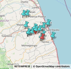 Mappa Contrada Santa Maria d'Ete, 63812 Montegranaro FM, Italia (8.74333)