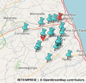 Mappa Contrada Santa Maria d'Ete, 63812 Montegranaro FM, Italia (6.10444)