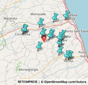 Mappa Contrada Santa Maria d'Ete, 63812 Montegranaro FM, Italia (6.56526)