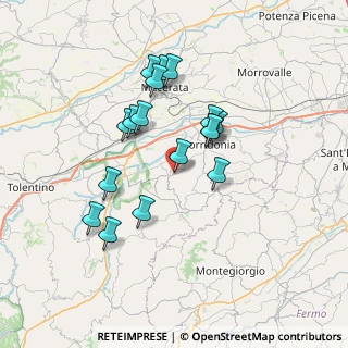 Mappa Via Castellano, 62014 Petriolo MC, Italia (6.52941)
