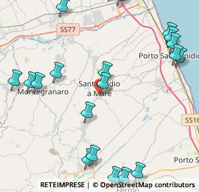 Mappa Via Tanaro, 63811 Sant'Elpidio a Mare FM, Italia (5.805)