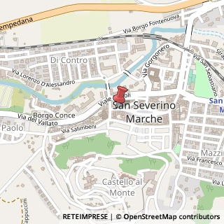 Mappa Via garibaldi giuseppe 1, 62027 San Severino Marche, Macerata (Marche)