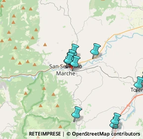 Mappa Via Giacomo Brodolini, 62027 San Severino Marche MC, Italia (5.50938)