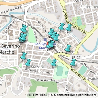 Mappa Viale Mazzini, 62027 San Severino Marche MC, Italia (0.233)
