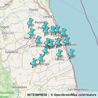 Mappa Via dell'Ospedale, 63014 Montegranaro FM, Italia (10.66167)