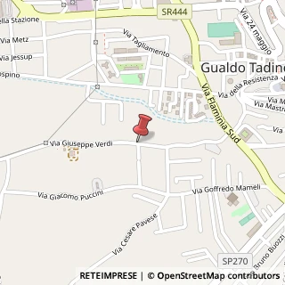 Mappa Via Giuseppe Verdi, 32, 06023 Gualdo Tadino PG, Italia, 06023 Gualdo Tadino, Perugia (Umbria)