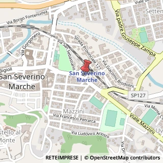 Mappa Via Giuseppe Mazzini, 9, 62027 San Severino Marche, Macerata (Marche)