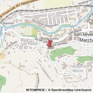 Mappa Via della Galetta, 1, 62027 San Severino Marche, Macerata (Marche)
