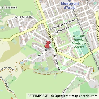 Mappa Via di vignale 22, 53014 Monteroni d'Arbia, Siena (Toscana)