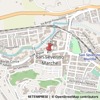 Mappa Viale Bigioli, 25, 62027 San Severino Marche, Macerata (Marche)