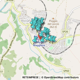 Mappa Via Grottoli, 53041 Asciano SI, Italia (0.3)
