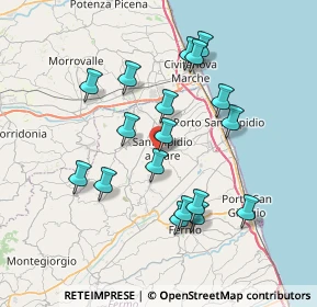 Mappa Via Ponti Oscuri, 63811 Sant'Elpidio a Mare FM, Italia (7.16667)